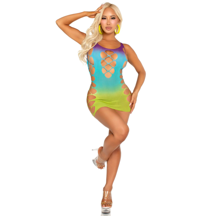 Сукня Leg Avenue Seamless Ombre Faux Lace Up Mini Dress One Size Ocean