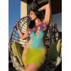 Сукня Leg Avenue Seamless Ombre Faux Lace Up Mini Dress One Size Ocean