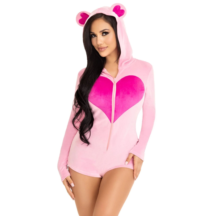 Комбінезон «Солодкий ведмедик» Leg Avenue Sweetheart Bear Velvet Romper XS