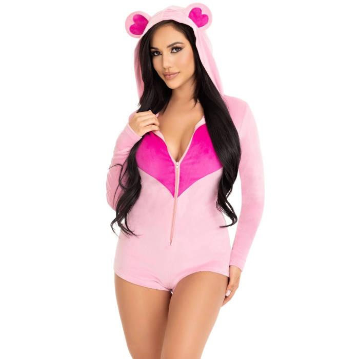 Комбінезон «Солодкий ведмедик» Leg Avenue Sweetheart Bear Velvet Romper XS