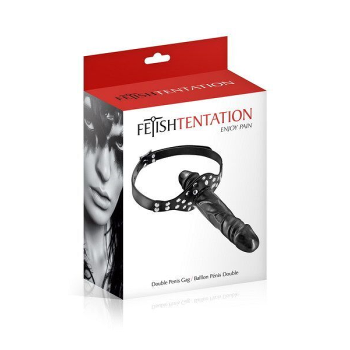 Кляп з подвійним фалоімітатором Fetish Tentation Double Penis Gag (м'ята упаковка!!!)