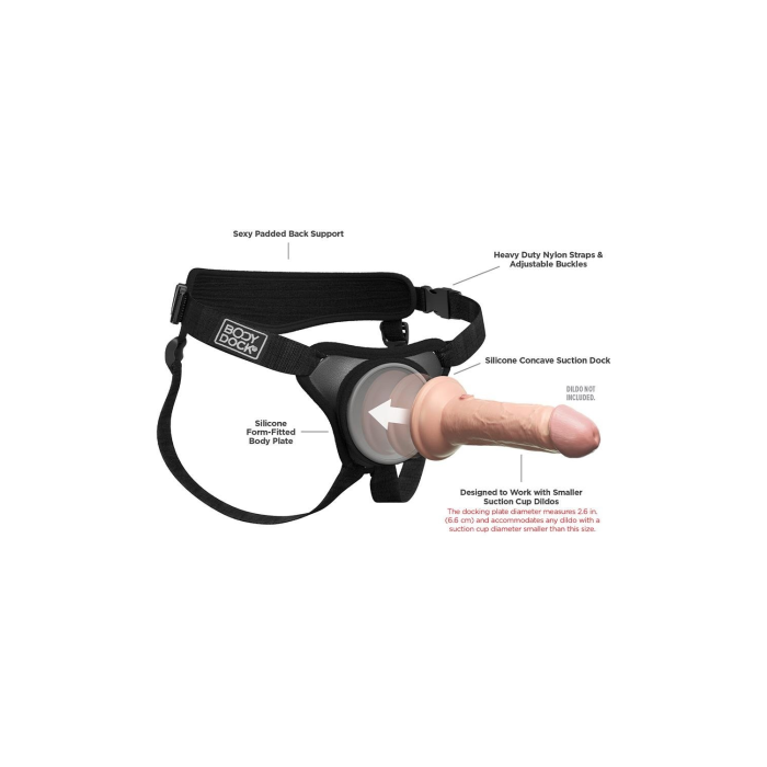 Трусики для страпону Pipedream Body Dock Elite Mini Harness, чорні