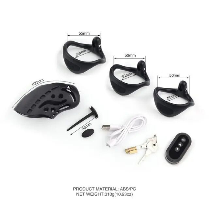 Клітка для члена з електростимуляцією LOCKINK SEVANDA Nautilus Estim Chastity Cage