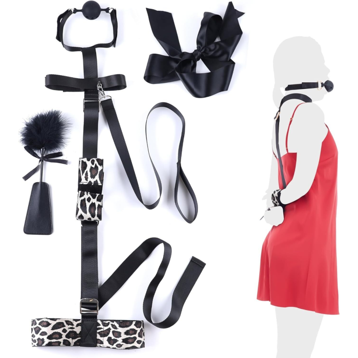 БДСМ-набір LOCKINK YEAHWOW Armbinder Restraint Set Black