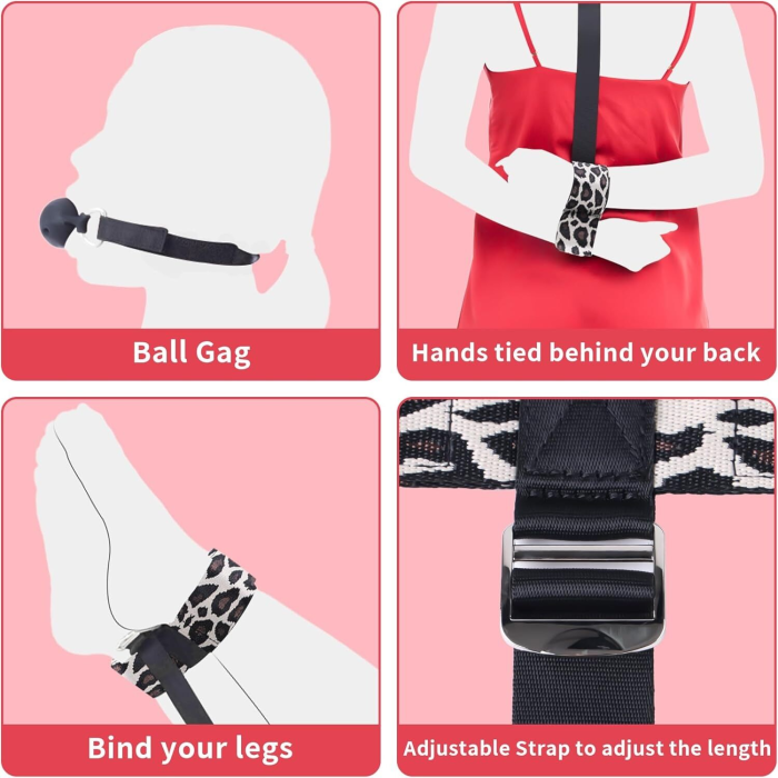 БДСМ-набір LOCKINK YEAHWOW Armbinder Restraint Set Black