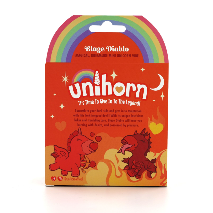Вібратор-єдиноріжка Unihorn – Blaze Diablo, пестливий роздвоєний язичок
