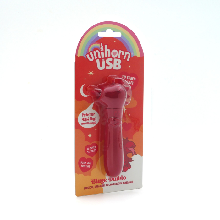 Вібратор-єдиноріжка Unihorn USB Bullet – Blaze Diablo віброкуля, USB-зарядка, 10 режимів