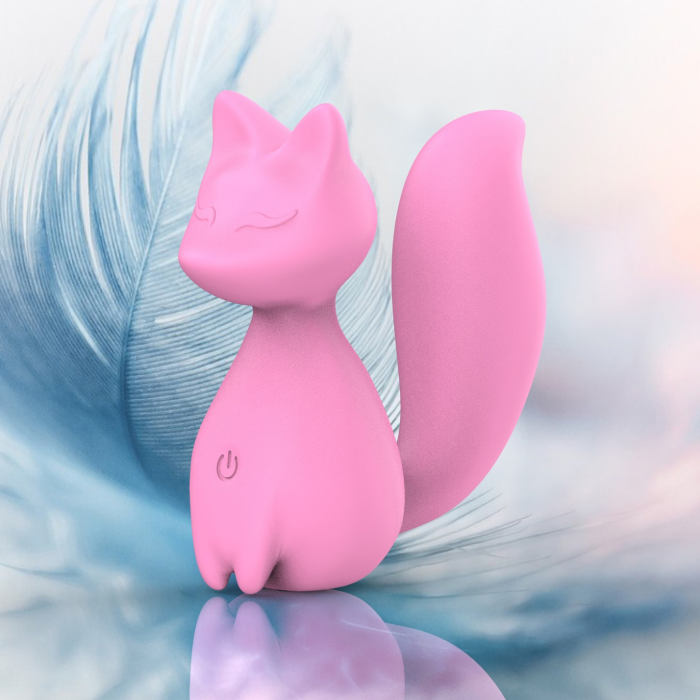 Міні-вібратор кліторальний Every Night Toys Doris у формі лисиці світло-рожевий, 10 режимів вібрації