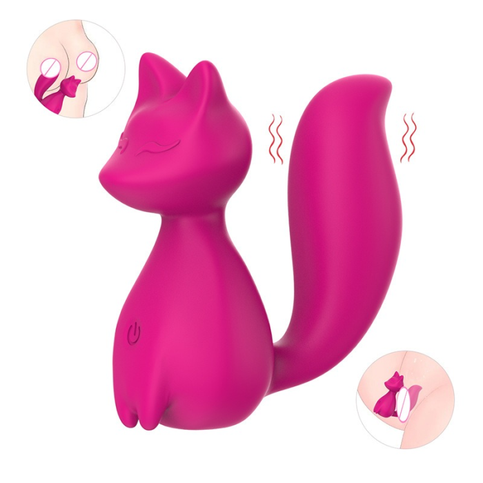 Міні-вібратор кліторальний Every Night Toys Doris у формі лисиці рожевий, 10 режимів вібрації