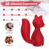 Міні-вібратор кліторальний Every Night Toys Doris у формі лисиці червоний, 10 режимів вібрації