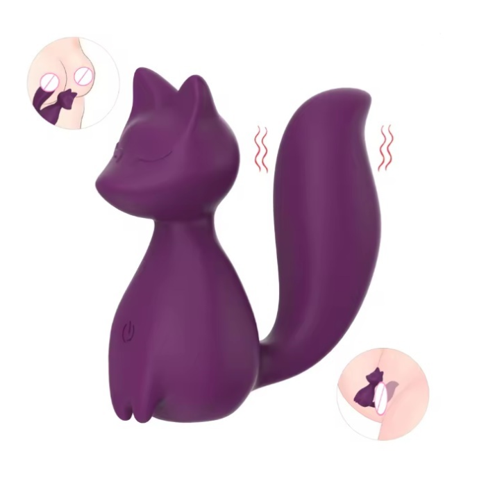 Міні-вібратор кліторальний Every Night Toys Doris у формі лисиці фіолетовий, 10 режимів вібрації
