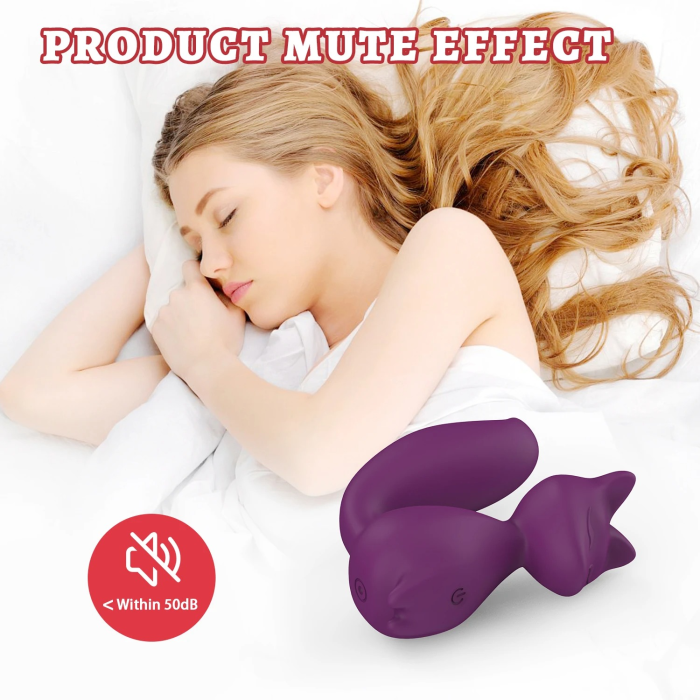 Міні-вібратор кліторальний Every Night Toys Doris у формі лисиці фіолетовий, 10 режимів вібрації