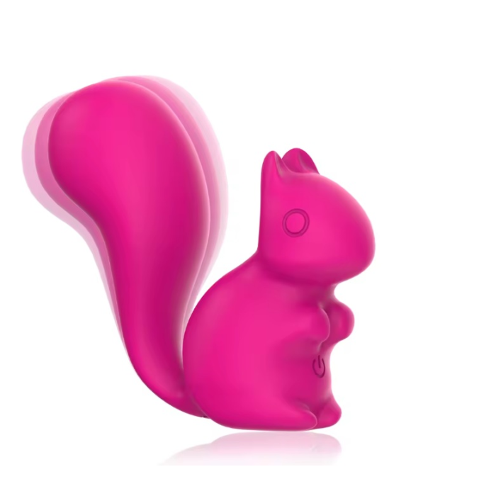 Міні-вібратор кліторальний Every Night Toys Debbie у формі білочки рожевий, 10 режимів вібрації