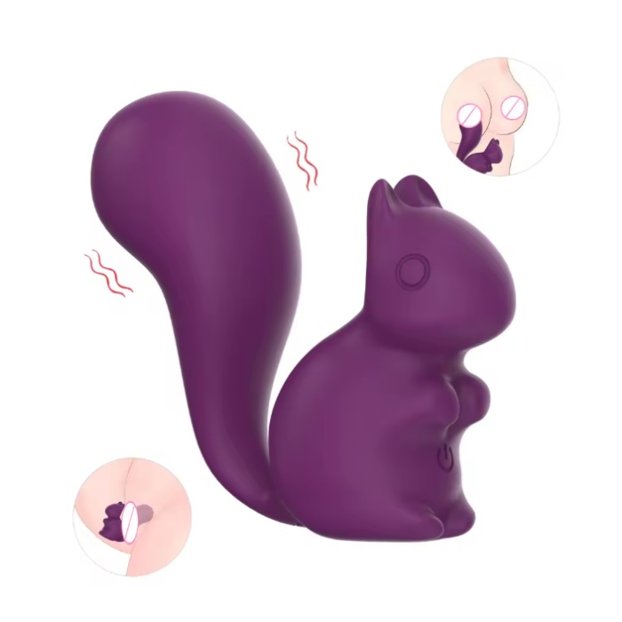 Міні-вібратор кліторальний Every Night Toys Debbie у формі білочки фіолетовий, 10 режимів вібрації