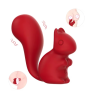 Міні-вібратор кліторальний Every Night Toys Debbie у формі білочки червоний, 10 режимів вібрації