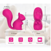 Міні-вібратор кліторальний Every Night Toys Debbie у формі білочки червоний, 10 режимів вібрації