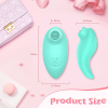 Вібратор із кліторальним стимулятором із язичком Every Night Toys Jen, зелений, 10 режимів вібрації