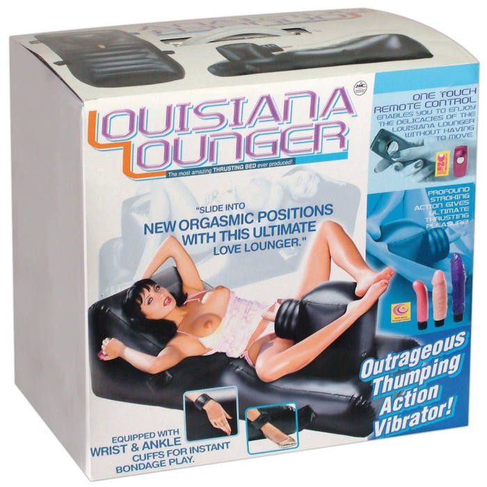 Ліжко для сексу надувне NMC Louisiana Lounger з трьома вібраторами, чорне