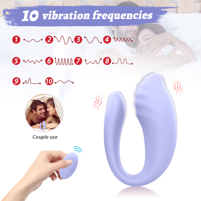 Вібратор для пар Every Night Toys Cosima з дистанційним керуванням, рожевий, 10 режимів