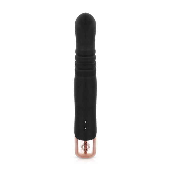 Вібратор-кролик Rosy Gold - Rabbit Vibrator with thrusting function - Black
