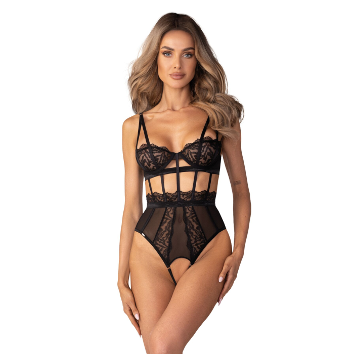Боді Obsessive Hersis crotchless teddy L/XL
