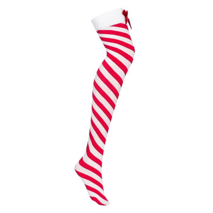 Панчохи Obsessive Kissmas stockings S/M