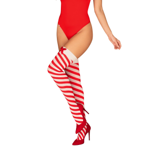 Панчохи Obsessive Kissmas stockings L/XL