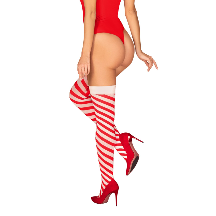 Панчохи Obsessive Kissmas stockings L/XL
