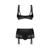 Комплект Obsessive Lecille 3-pcs crotchless set L/XL