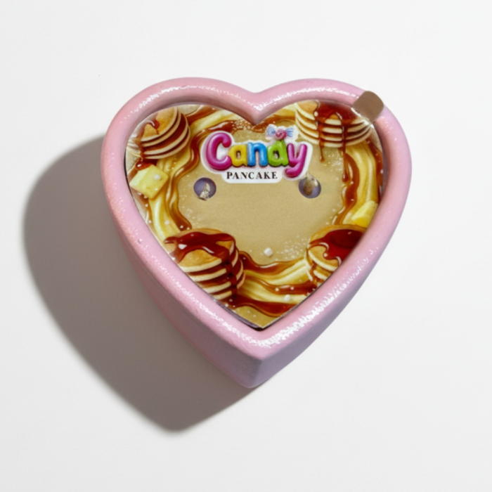 Масажна свічка з ароматом панкейка Candy Pancake у формі серця, 70 мл