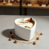 Масажна свічка з ароматом горіхового крему Candy Nut Cream у формі серця, 70 мл