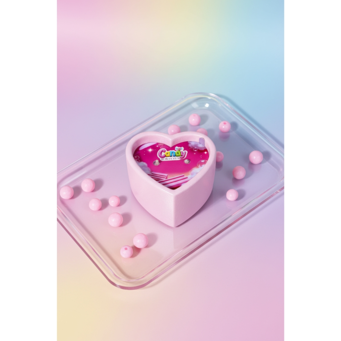 Масажна свічка з ароматом жуйки Candy Bubble Gum у формі серця, 70 мл