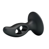 Анальна пробка з отворами Baile Fabulous Silicone Butt Plug чорний