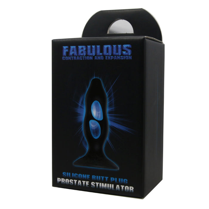 Анальна пробка з отворами Baile Fabulous Silicone Butt Plug чорний