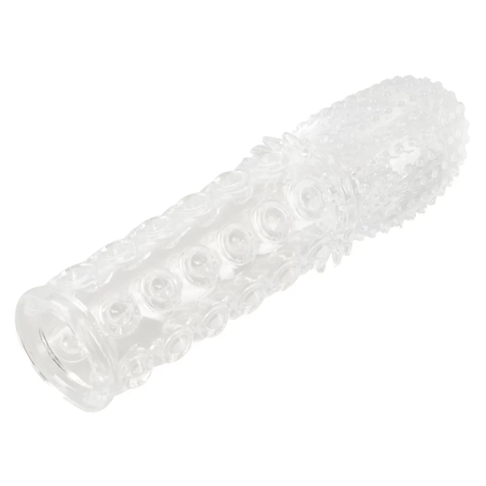 Рельєфна насадка на член You2Toys Crystal Skin Verlangerung із закритою головкою, прозора