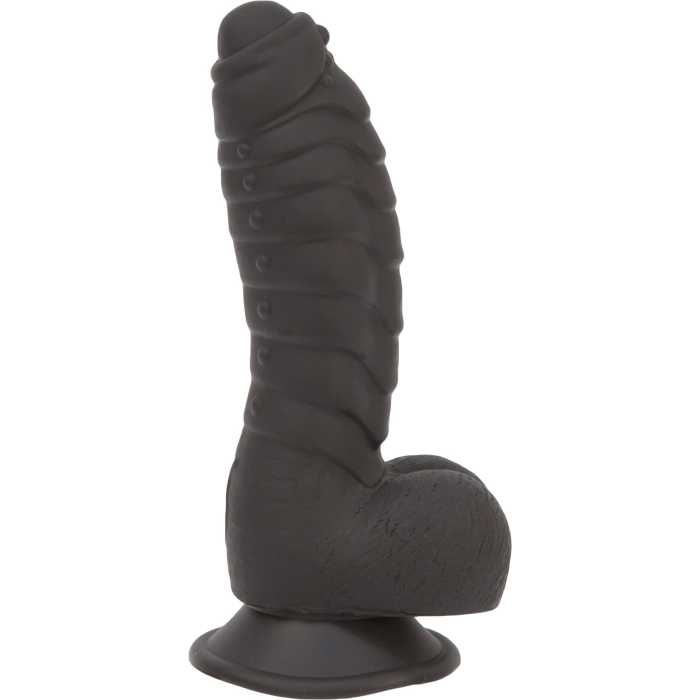 Фалоімітатор ADDICTION Ben 7" Dildo With Balls Black, віброкуля в подарунок