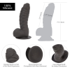 Фалоімітатор ADDICTION Ben 7" Dildo With Balls Black, віброкуля в подарунок