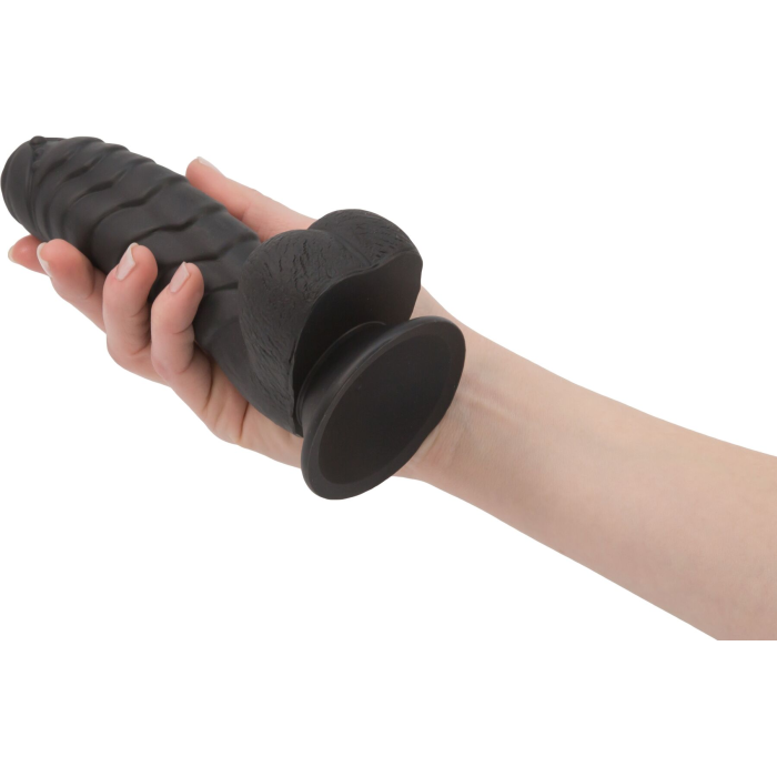 Фалоімітатор ADDICTION Ben 7" Dildo With Balls Black, віброкуля в подарунок