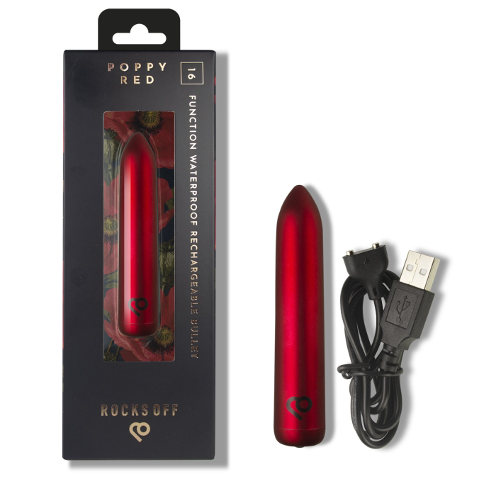 Віброкуля Rocks Off Bullet Poppy Red 16 Settings