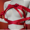 Фіксатор бондаж з бантом для верхньої частини тіла UPKO Bowknot, червоний