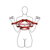 Фіксатор бондаж з бантом для верхньої частини тіла UPKO Bowknot, червоний