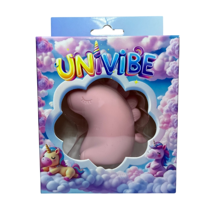 Стимулятор клітора з пульсацією UNIVIBE Єдиноріг, 5 режимів, рожевий