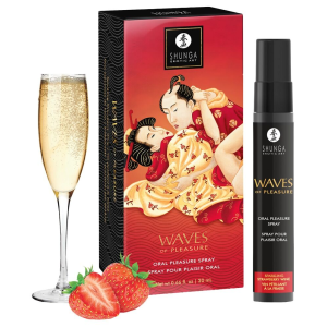 Спрей для посилення слиновиділення Shunga Waves of Pleasure Strawberry Sparkling Wine