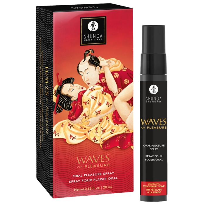 Спрей для посилення слиновиділення Shunga Waves of Pleasure Strawberry Sparkling Wine