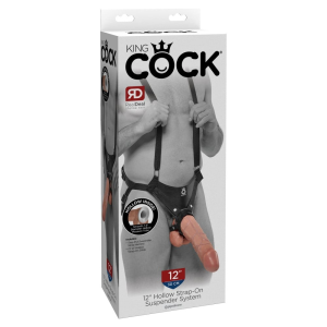 Фаллопротез великий реалістичний Pipedream King Cock страпон порожнистий, 30 см х 5.8 см