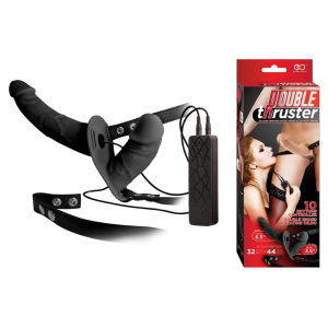 Страпон подвійний You2Toys Double Thruster з вібрацією, чорний