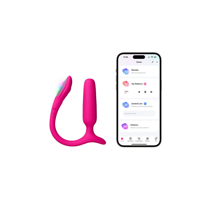 Анальна смарт-вібропробка Lovense Lush Anal, дуже потужна, LED-підсвічування
