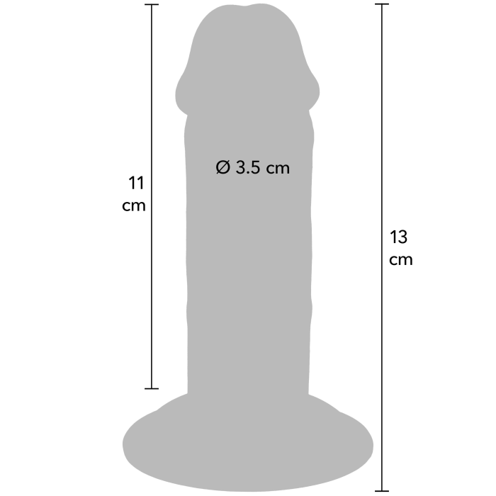 Фалоімітатор реалістичний на присосці TOY JOY Deluxe Dual Density, 13 × 3,5 см