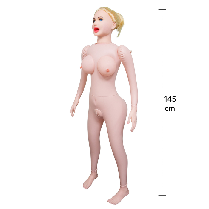 Секс-лялька Hidden Desire Lusty Lola з вагіною, анусом і ротом, бежева, 145 см