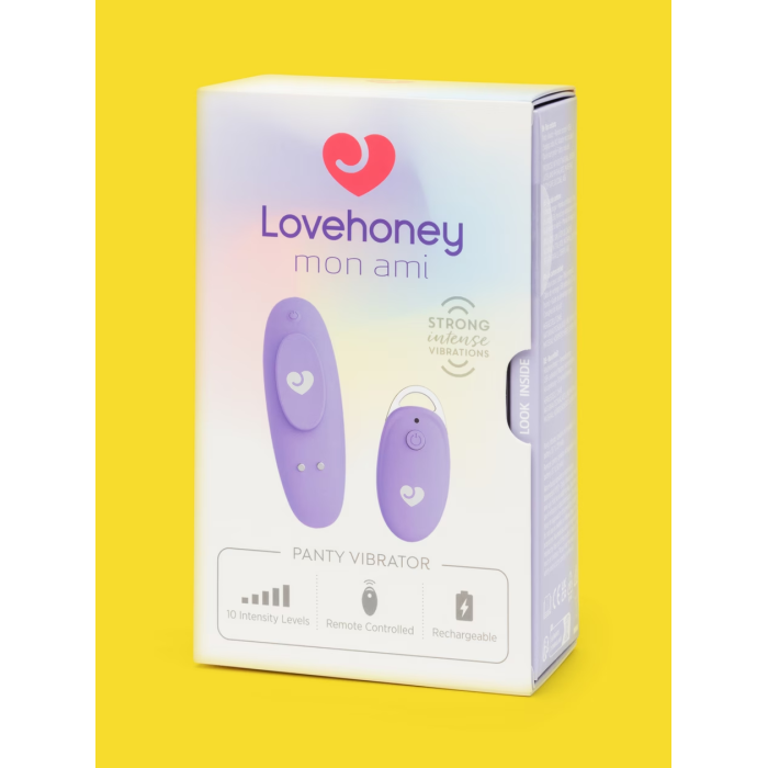 Вібратор в трусики з пультом Lovehoney Mon Ami Panty Vibrator для клітора, бузковий